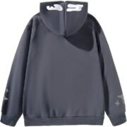 GORGLITTER Men's Full Zip Y2K Hoodie Graphic Lettter Print Long Sleeve Fashion Jacket Hooded Sweatshirt - Image 5