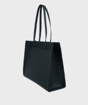 Classic Black Tote Bag with Matching Zip Pouch - Image 4