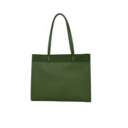 Elegant Olive Green Tote Bag with Matching Zip Pouch
